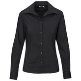 Ladies Long Sleeve Sheffield Stretch Shirt BLACK