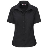 Ladies Short Sleeve Sheffield Stretch Shirt BLACK