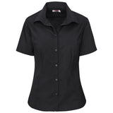 Ladies Short Sleeve Sheffield Stretch Shirt BLACK