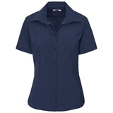 Ladies Short Sleeve Sheffield Stretch Shirt NAVY