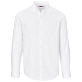 Mens Long Sleeve Cotton Twill Moderna Shirt WHITE