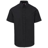 Mens Short Sleeve Cotton Twill Moderna Shirt BLACK