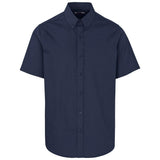 Mens Short Sleeve Cotton Twill Moderna Shirt NAVY
