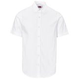 Mens Short Sleeve Cotton Twill Moderna Shirt WHITE