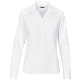 Ladies Long Sleeve Cotton Twill Moderna Shirt WHITE