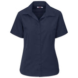 Ladies Short Sleeve Cotton Twill Moderna Shirt NAVY