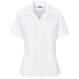 Ladies Short Sleeve Cotton Twill Moderna Shirt WHITE