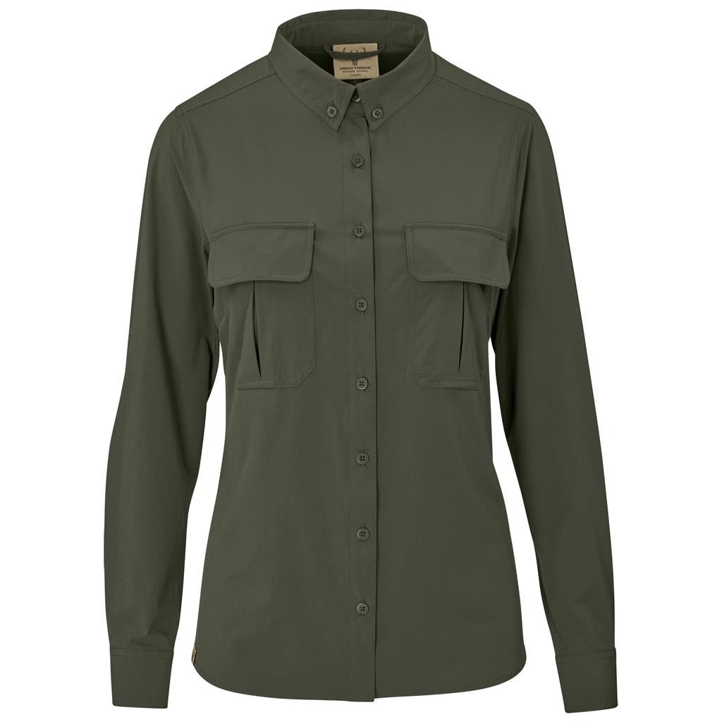 Ladies Long Sleeve Amatola Shirt OLIVE