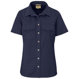 Ladies Short Sleeve Mawenzi Twill Shirt NAVY