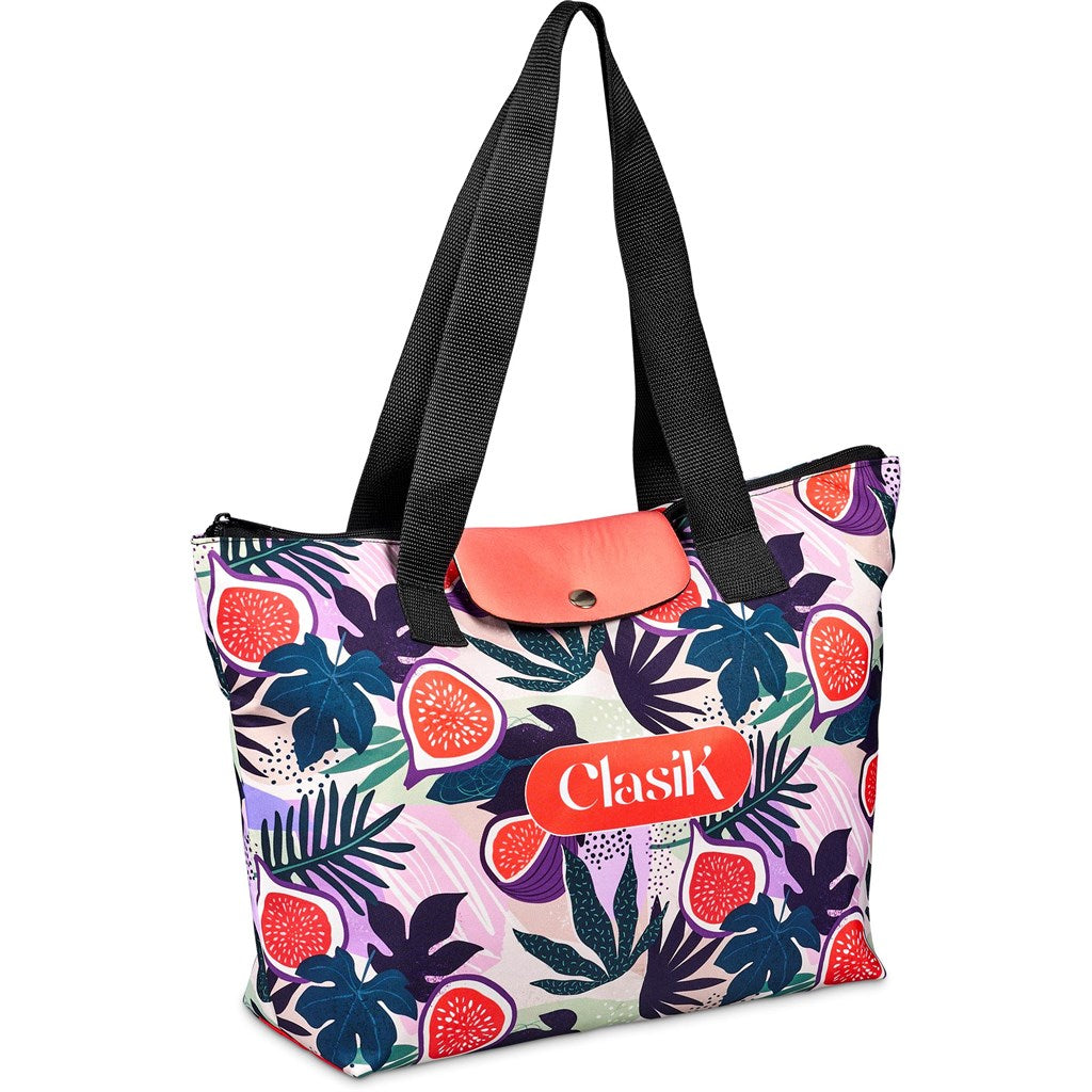 Hoppla Rosebank Polyester Roll-Up Tote Bag BLACK