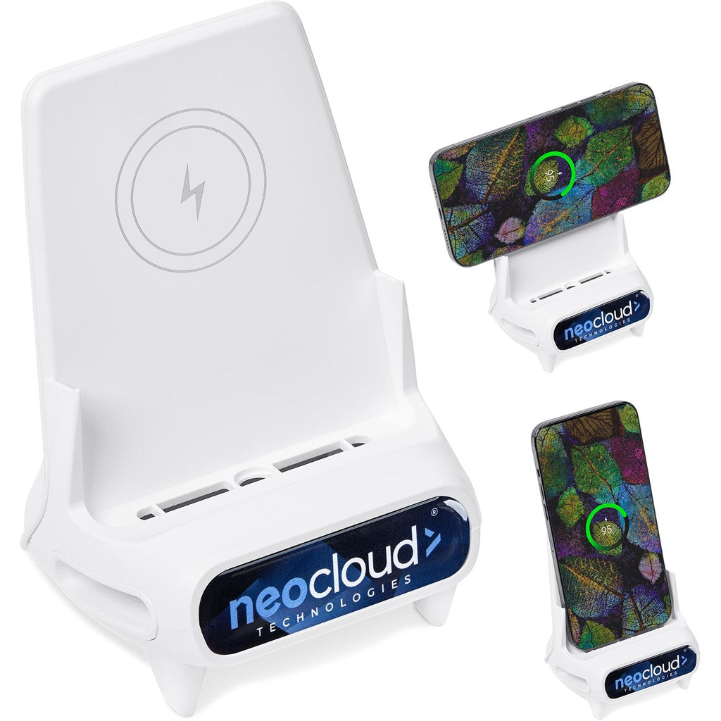 Altitude Wingback Wireless Charging Phone Stand SOLID WHITE
