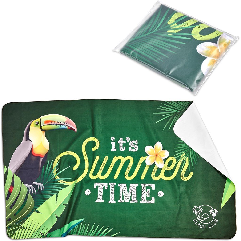 Pre-Production Sample Hoppla Hula Beach Towel -Single Sided Branding SOLID WHITE