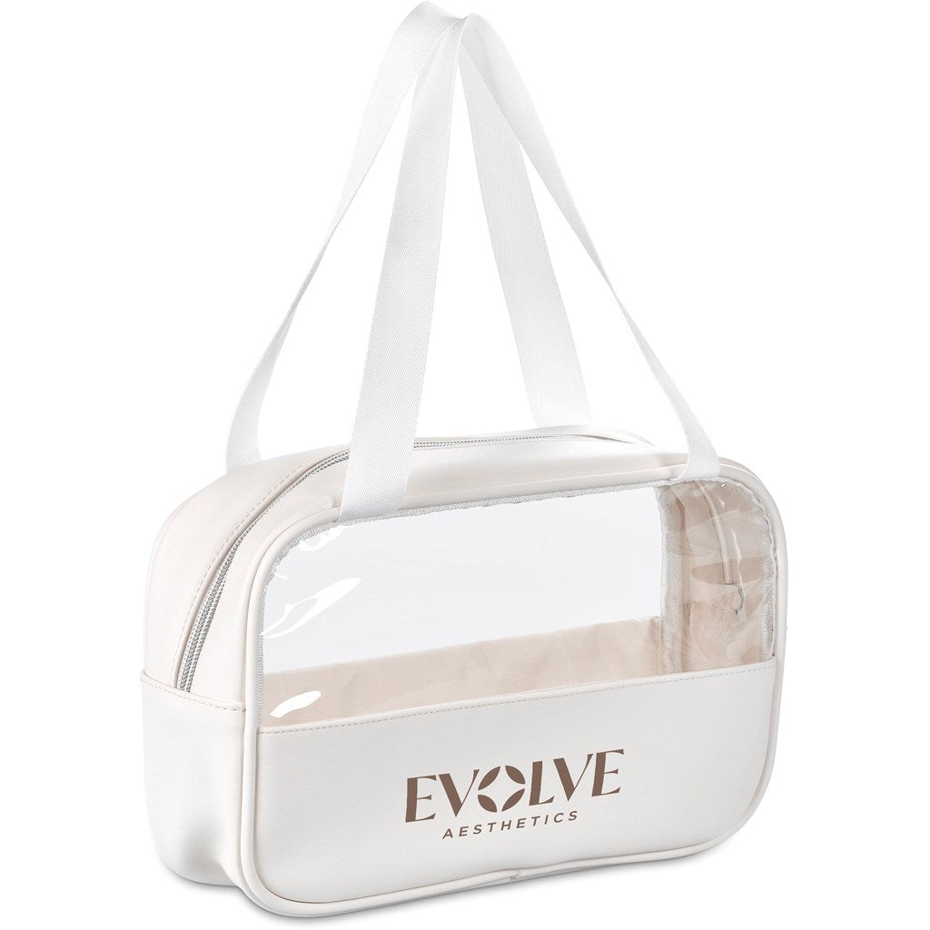 Eva & Elm Chanelle Midi Toiletry & Cosmetic Bag CREAM