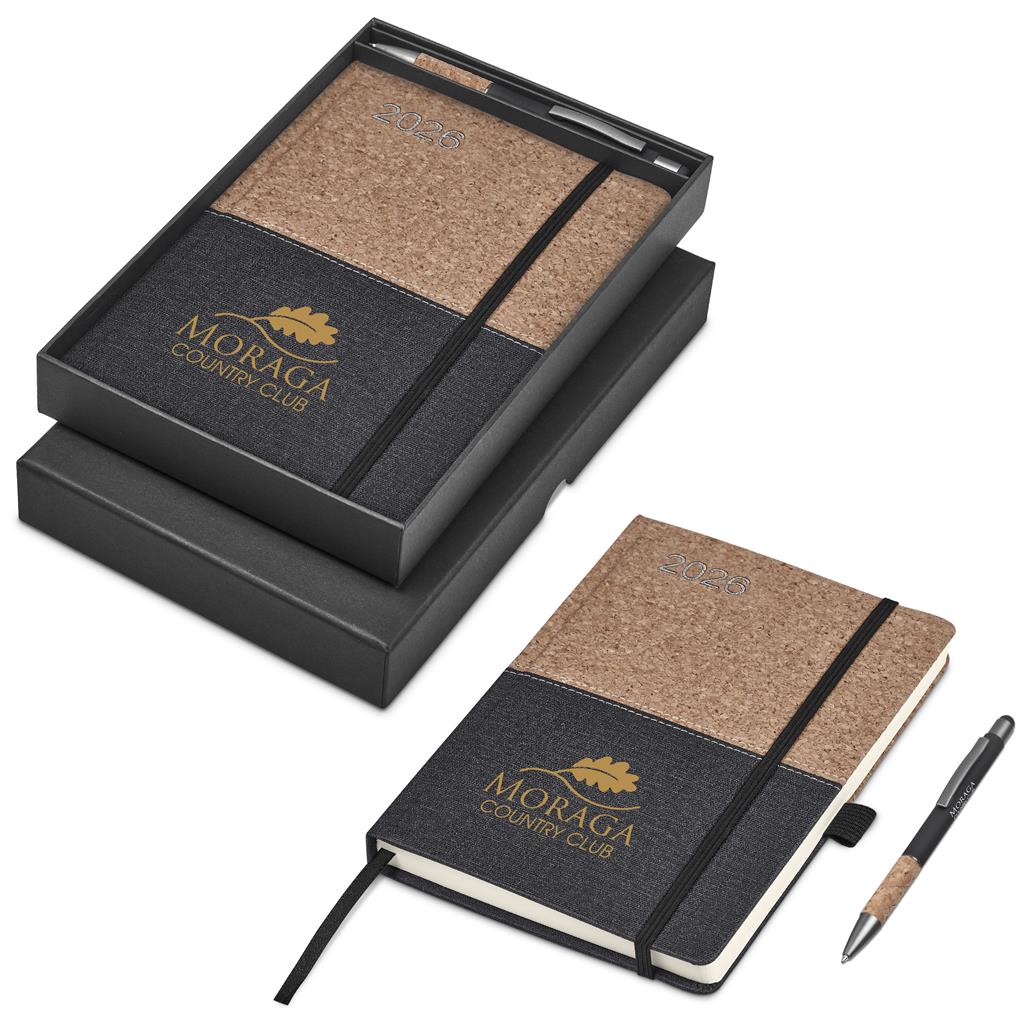 Okiyo Toshi A5 2026 Diary & Pen Set BLACK