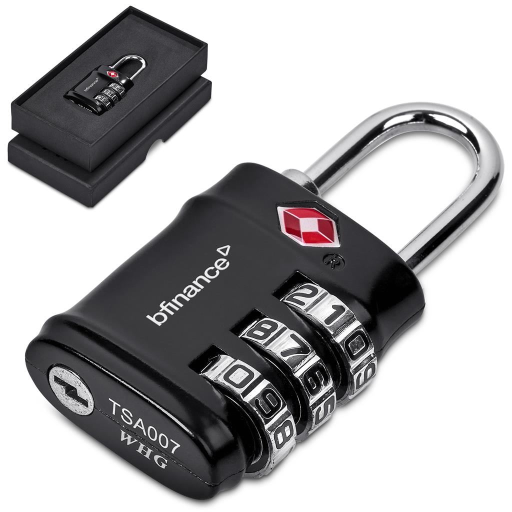 Alex Varga Vault TSA Combination Lock BLACK