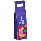 Pre-Printed Sample Hoppla Velto RPET Felt Single Wine Carrier Light Grey