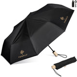 Okiyo Ameno Recycled PET Auto-Open Compact Umbrella BLACK