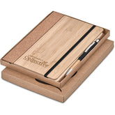 Okiyo Eri Bamboo & Cork Notebook & Pen Set NATURAL