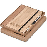 Okiyo Eri Bamboo & Cork Notebook & Pen Set NATURAL