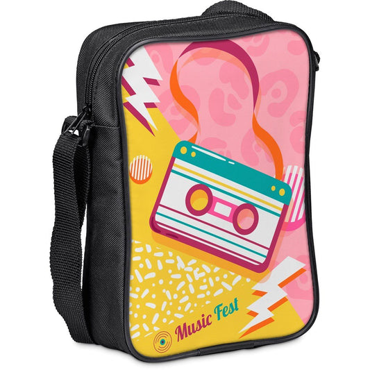 Pre-Printed Sample Hoppla Worldly Crossbody Bag BLACK