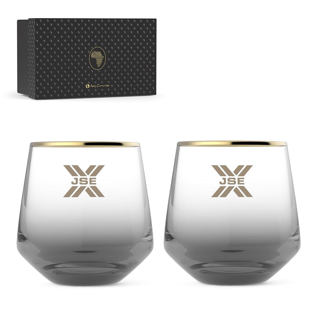 Andy Cartwright Afrique Dusk Whiskey Glass Set BLACK