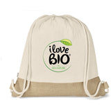 Okiyo Bijin Jute & Cotton Drawstring Bag NATURAL