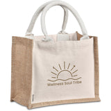 Okiyo Chinsai Mini Jute & Cotton Gift Bag NATURAL