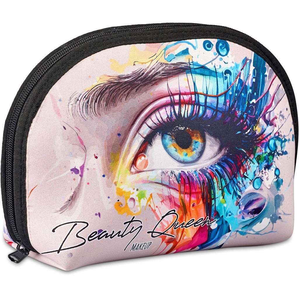 Pre-Printed Sample Hoppla Isabella Neoprene Midi Cosmetic Bag BLACK