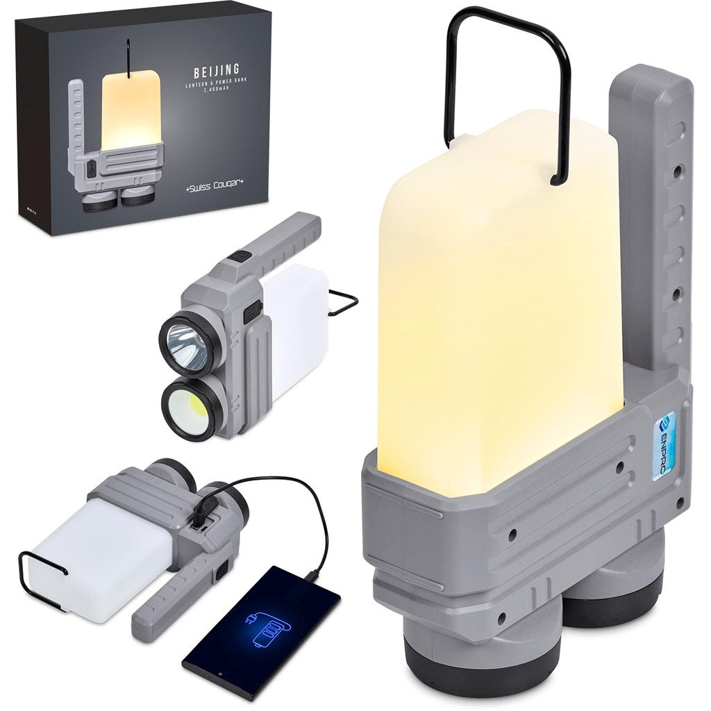 Swiss Cougar Beijing Lantern & Power Bank - 2,400mAh GREY
