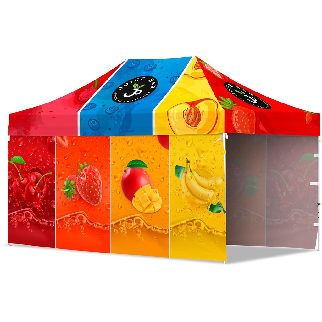 Coated Steel Sublimated Gazebo 4.5 x 3m - 2 Long Full-Wall Skins Default Title