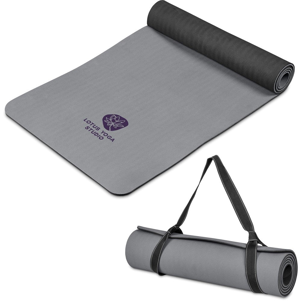 Eva & Elm Eclipse Two Tone Exercise Mat BLACK
