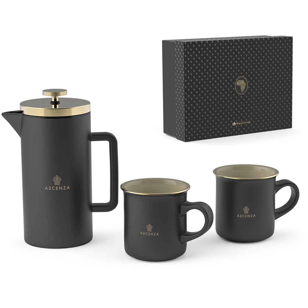 Andy Cartwright Afrique Dusk Coffee Press & Mug Set BLACK