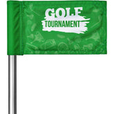 Pre-Printed Sample Hoppla Putting Green Flag SOLID WHITE