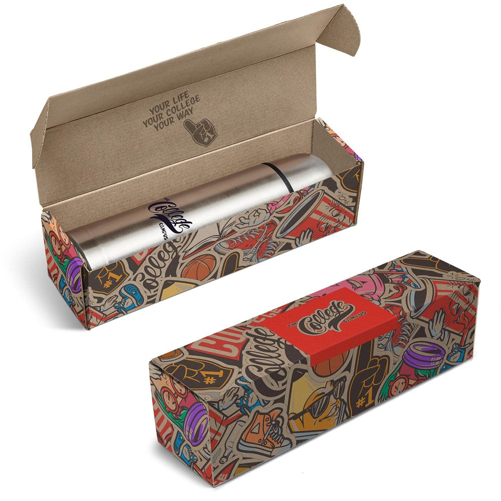 Consulate Flask in Bianca Custom Gift Box SILVER