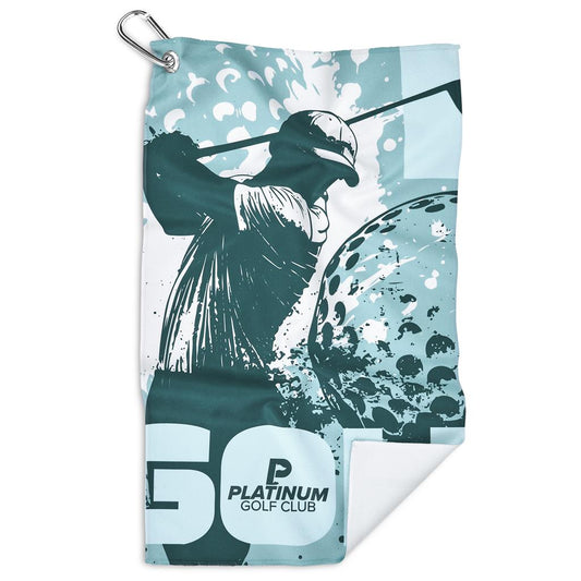 Pre-Printed Sample Hoppla Clubhouse Golf Towel - Single Sided Branding