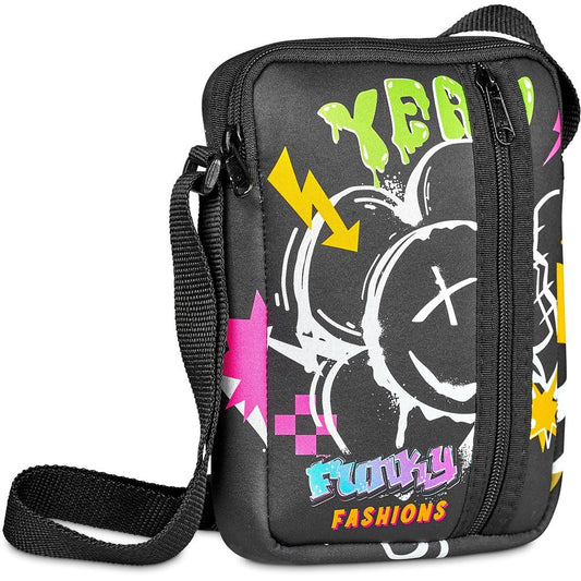 Pre-Printed Sample Hoppla Satara Neoprene Large Cell Phone Pouch BLACK