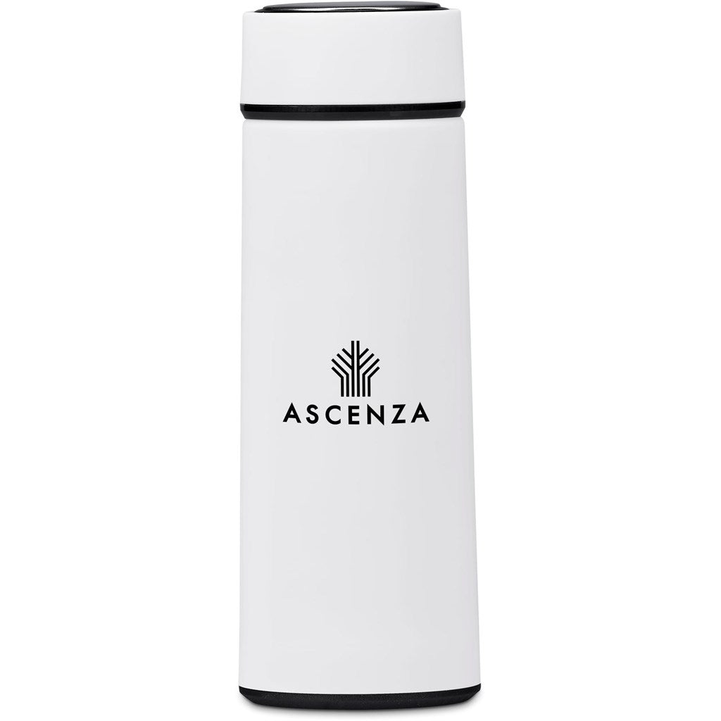 Altitude Tiesto Glass & Plastic Double-Wall Water Bottle - 400ml SOLID WHITE