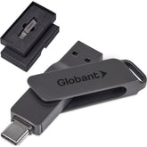 Alex Varga Atraxia Dual Flash Drive – 64GB 64GB GUN METAL
