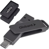 Alex Varga Atraxia Dual Flash Drive – 64GB 64GB GUN METAL