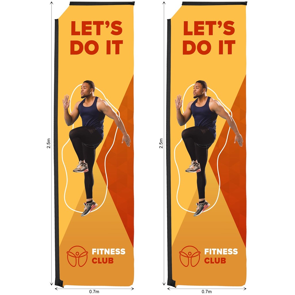 Legend 3m Sublimated Telescopic Flying Banner Skin - Set Of 2 (Excludes Hardware) Default Title