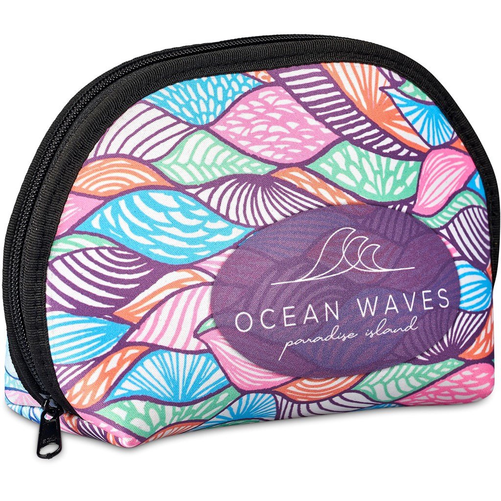 Pre-Printed Sample Hoppla Isabella Neoprene Mini Cosmetic Bag BLACK