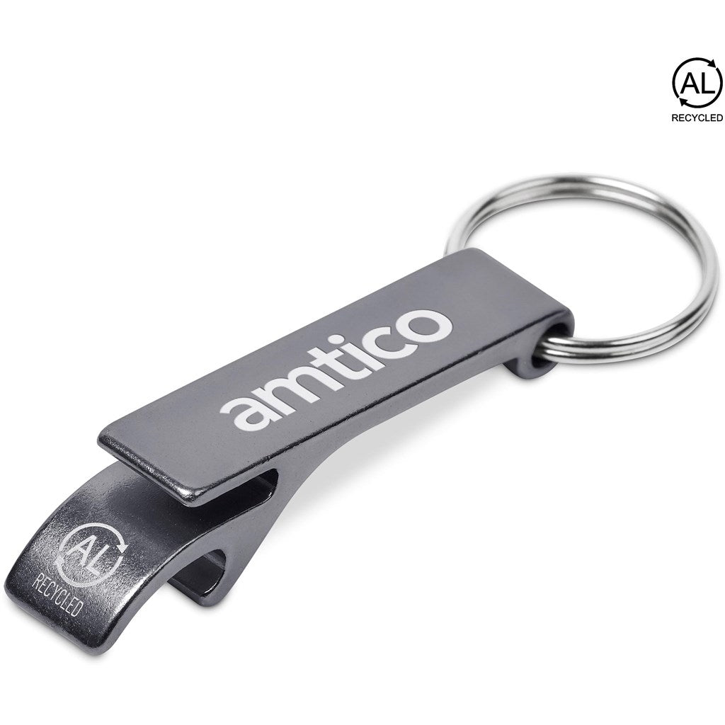 Altitude Cog Recycled Aluminium Bottle Opener Keyholder GUN METAL