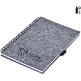 Okiyo Fuji Recycled PET Felt A5 Spiral Notebook GREY