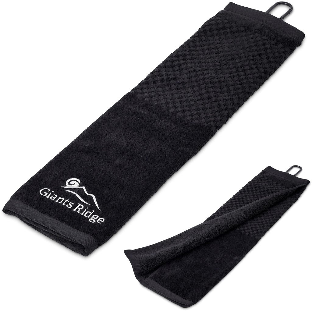 Alex Varga Arcadia Tri-Fold Golf Towel BLACK