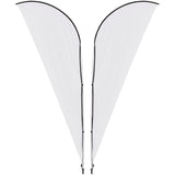 Legend 2M Sublimated Sharkfin Double-Sided Flying Banner - 1 complete unit
