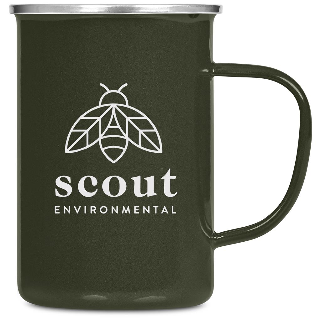 Andy Cartwright Satara Enamel Coffee Mug – 600ml OLIVE