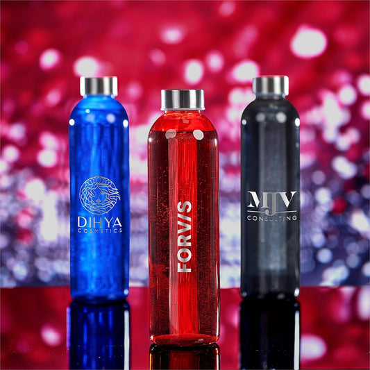 Kooshty Pura Plus Glass Water Bottle – 750ml - Black