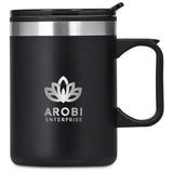Kooshty Angelo Stainless Steel & Plastic Double-Wall Mug – 360ml Default Title BLACK