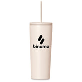 Kooshty Concorde Stainless Steel & Plastic Double-Wall Tumbler & Straw - 720ml CREAM
