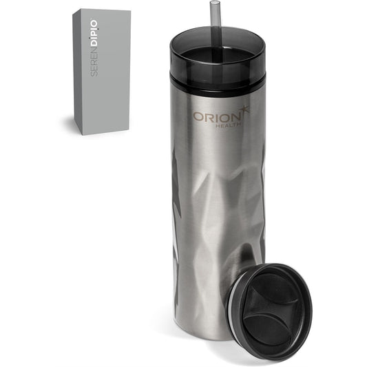 Serendipio Fire & Ice Stainless Steel & Plastic 2-In-1 Tumbler - 435ml SILVER